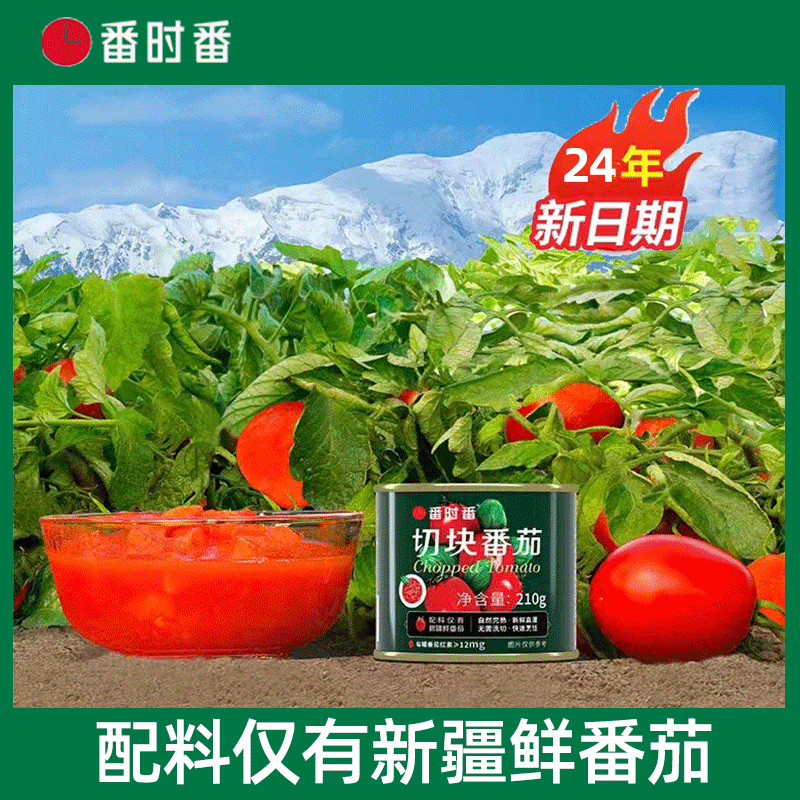 24年番时番新疆番茄丁无添加0脂