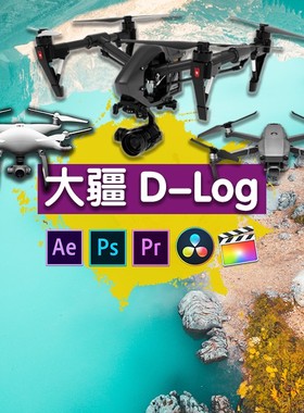大疆无人御精灵悟全系Dlog D-log M lut灰片后期调色还原预设滤镜