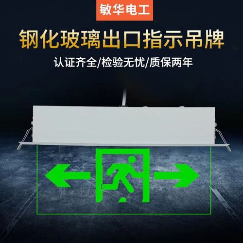 嵌顶式钢化玻璃疏散指示灯应急灯