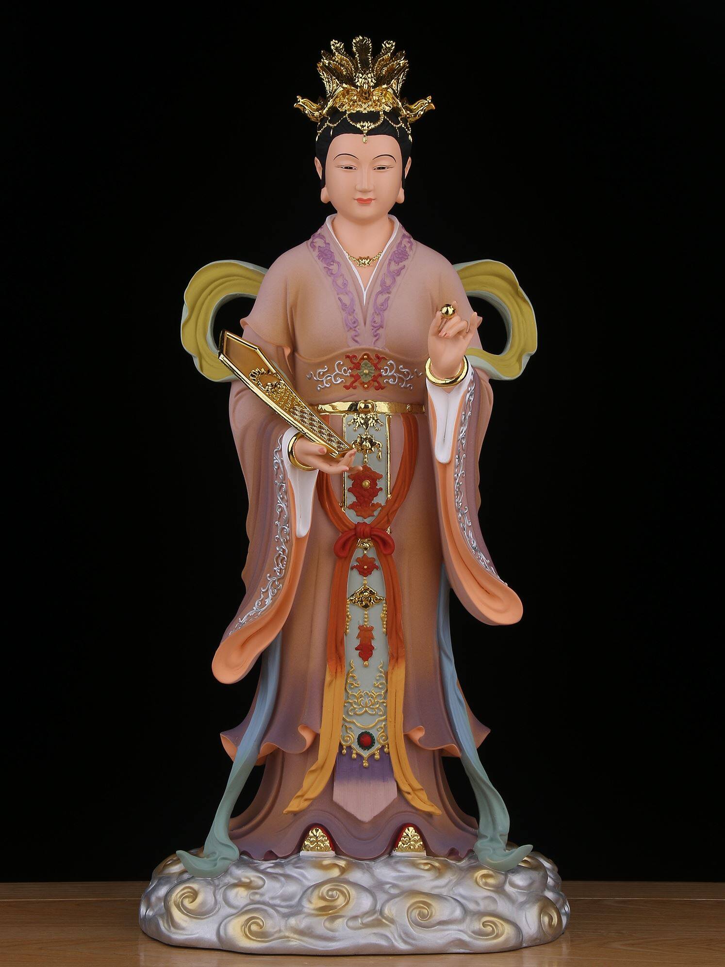 碧霞元君泰山娘娘神像泰山圣母老母奶奶树脂佛像居家用供奉摆件