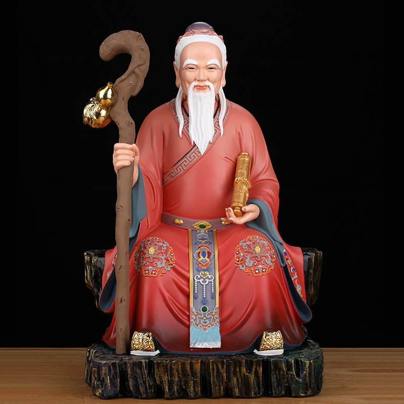 月老星君神像月下老人姻缘牵红绳红娘树脂佛像居家用坐山月老摆件
