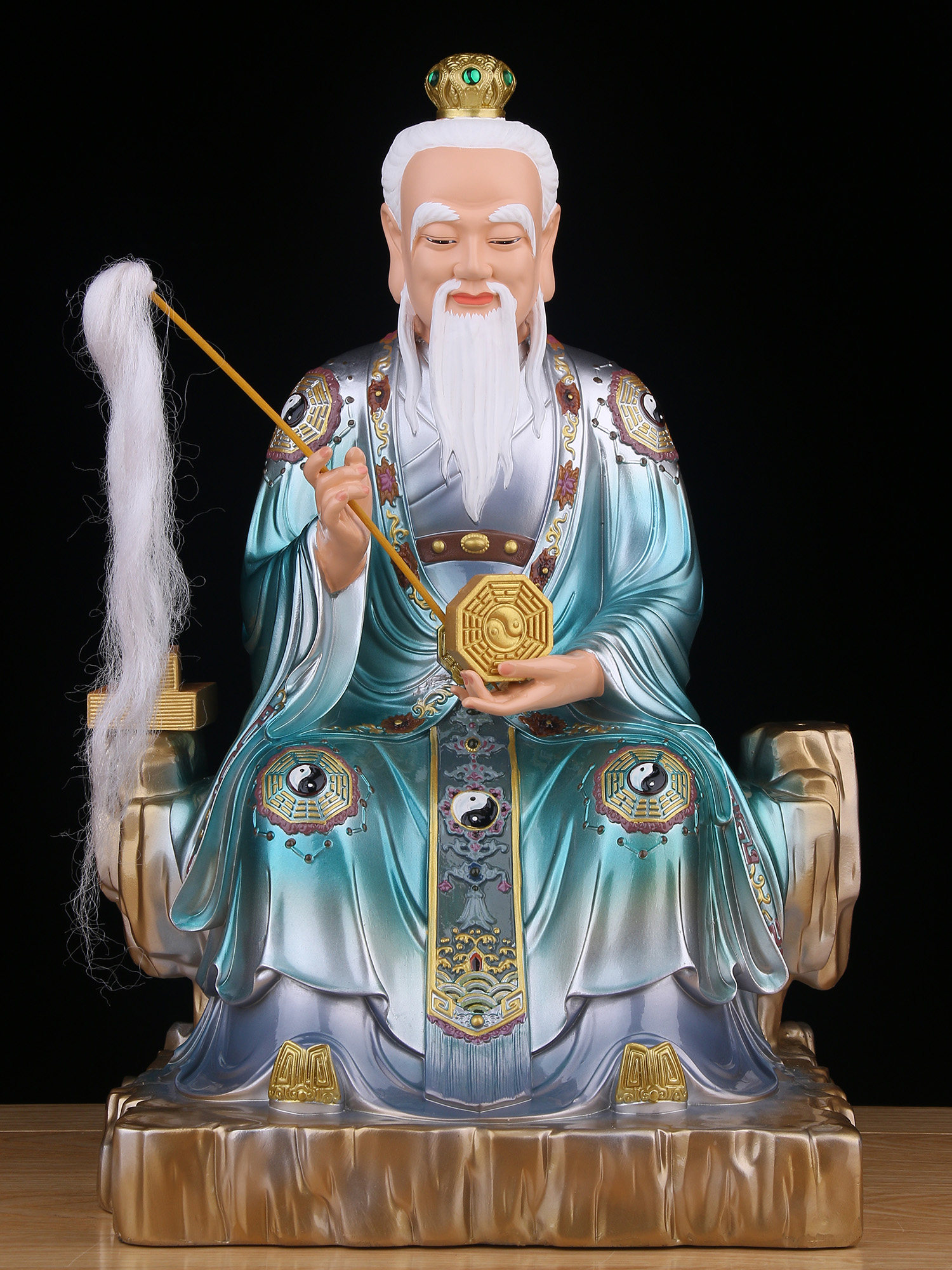 鸿钧老祖神像祖师爷摆件洪君道人三清之师创始元灵树脂佛像家供奉
