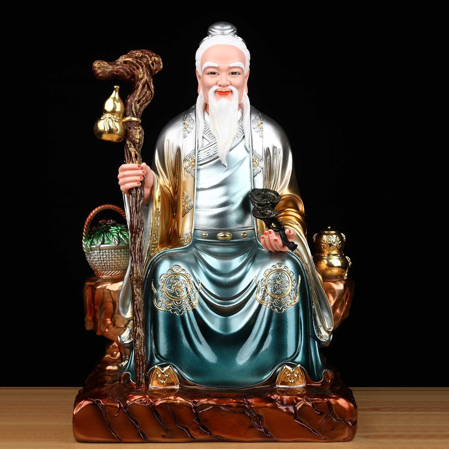 药王爷菩萨神像孙思邈医圣神医坐像华佗像体真身药店供奉树脂摆件