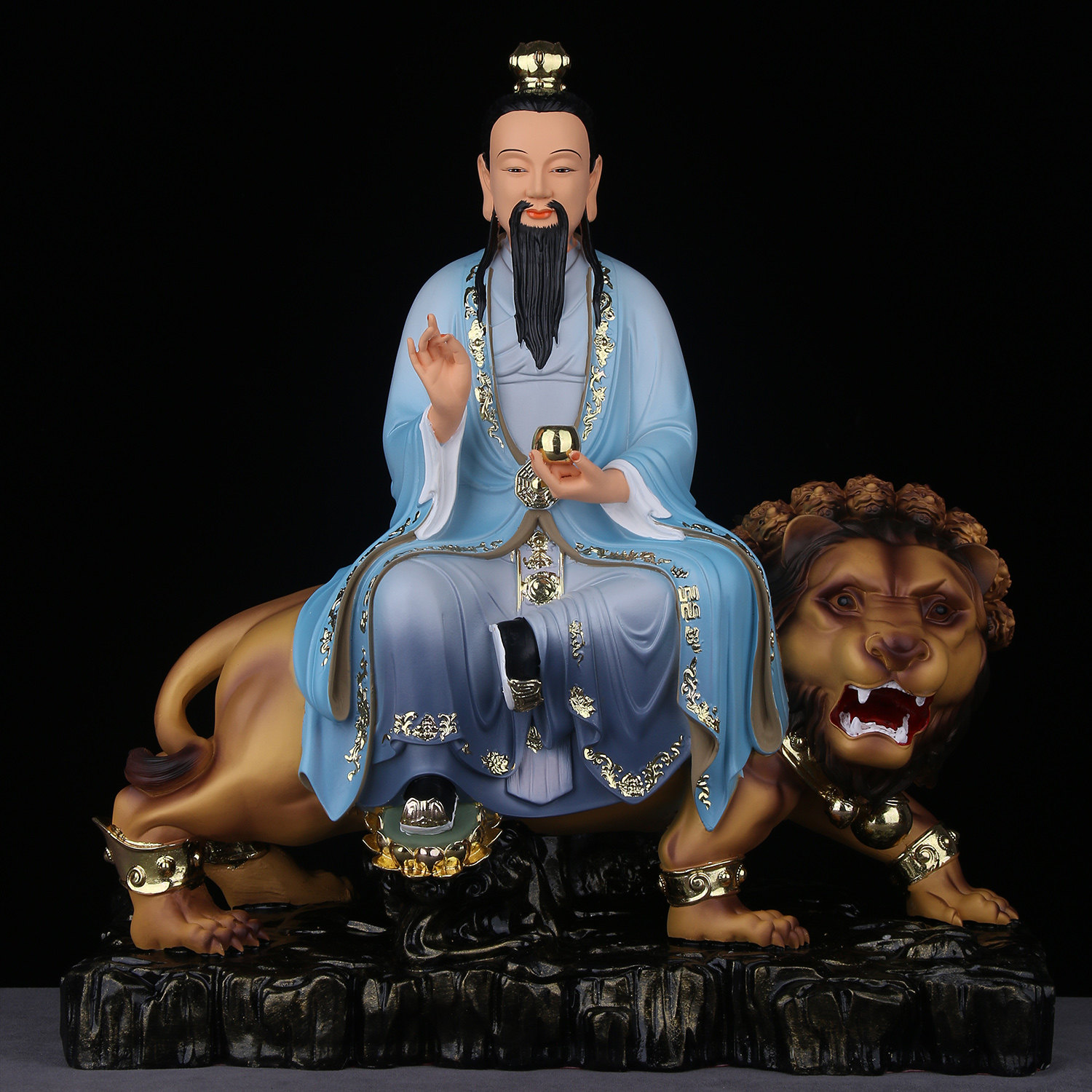 太乙救苦天尊神像树脂坐骑青玄九阳上帝摆件太乙真人东极青华大帝
