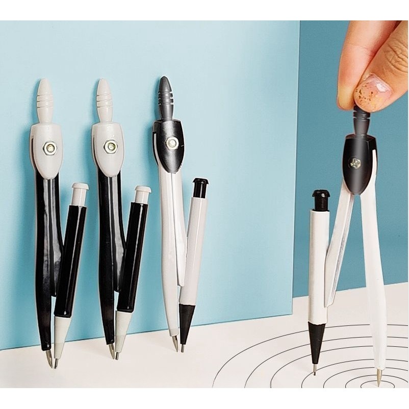 r糖果色金属圆规套装考试文具小学生作图工具圆规初中学生kk