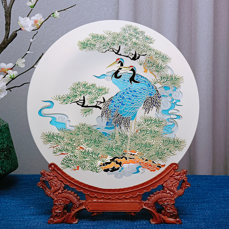 雅琅晶寿礼祝寿生日礼物送长辈光荣退休礼品松鹤延年高端创意摆件_虎窝淘