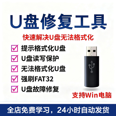 U盘修复内存卡SD卡硬盘故障修复软件提示格式化读写保护专业版
