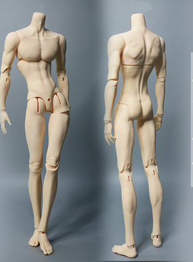 傲灵师 7075薄肌叔体素体 BJD娃娃配身12.5脖围11.5脖围自制原创