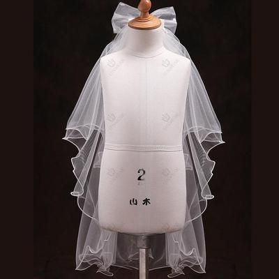 accessories butterfly dress Veil dress wedding double-layer