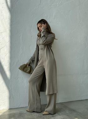 suit temperament casual plump knitted minimalist simple