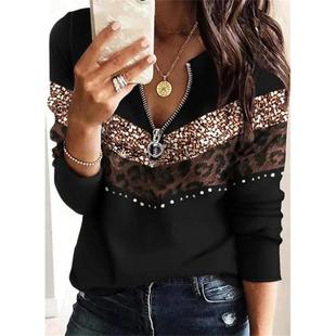 neck pullover flower ladies autumn fashion sweatshirts
