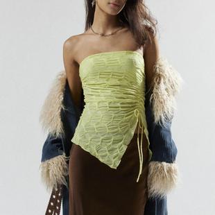 ruched sexy white corset clothes strapless crop backless