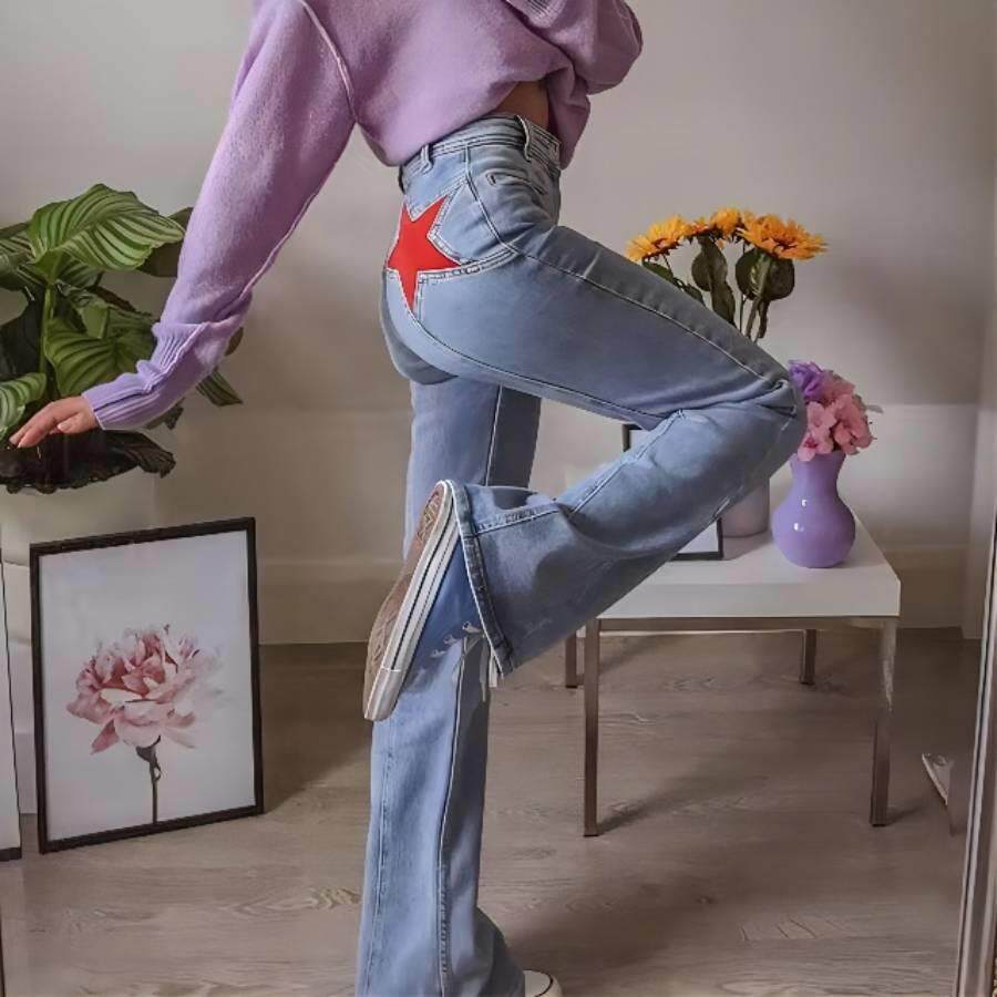 Womens jeans pants tight trousers star women straight