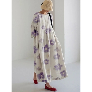dress casual floral draped sleeves clothes ruched summer