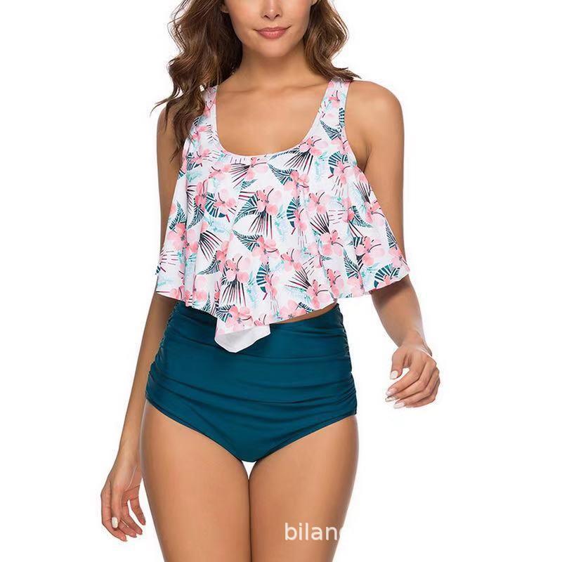 Sexy Tight Neck Two-Piece Halter Lace Bikini Swimsuit