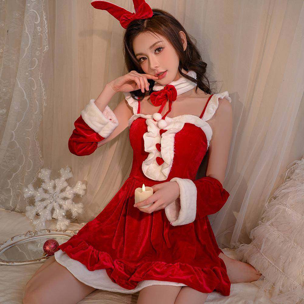 Christmas costume Halloween bunny girl dress uniform sexy