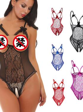 Sexy lingerie sexy one-piece crotchless womens lace pajamas