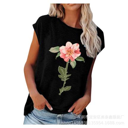 neck pullover casual blue round urban Womens sleeveless