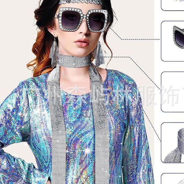 headband sequined hippie disco costume dress womens