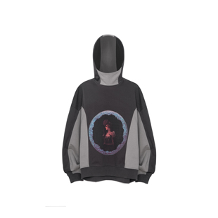 lablfe-02009 前后印花复古主题连帽重磅纯棉卫衣宽松男女款