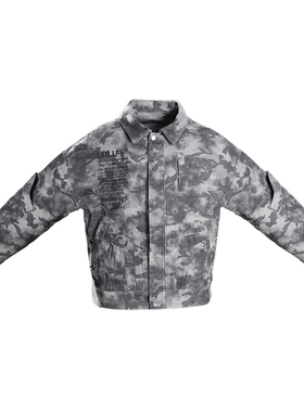 lablfe-迷彩印花作战夹克 挖贴口袋 军事风设计 男女同款