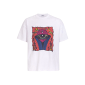 后背logo宽松T恤短袖 lablfe 01207万物生索罗娜面料天眼印花短袖