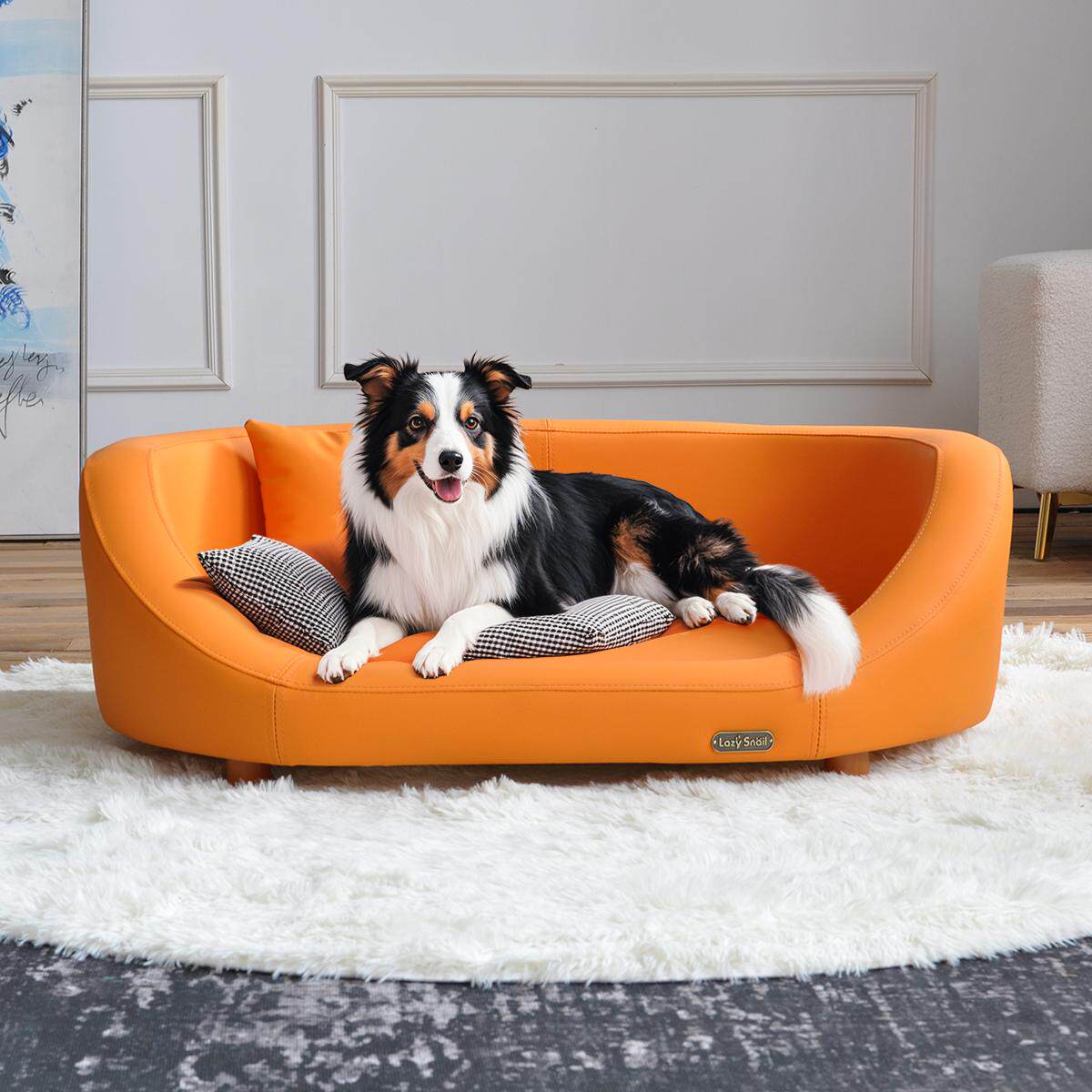 皮质宠物狗狗专用沙发床大号离地可爱风带腿防抓不沾毛四季沙发窝