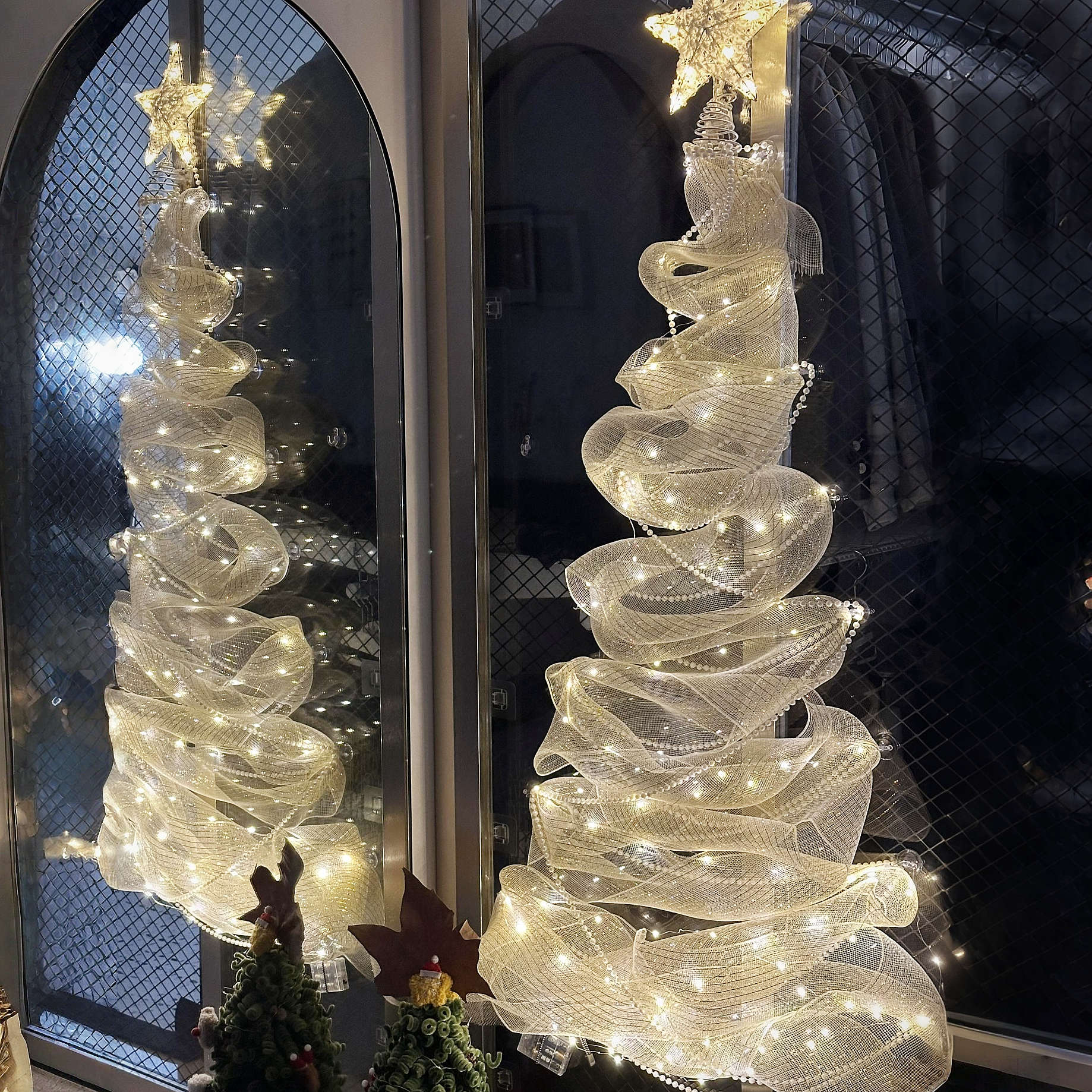 玻璃圣诞树diy材料节日氛围布置