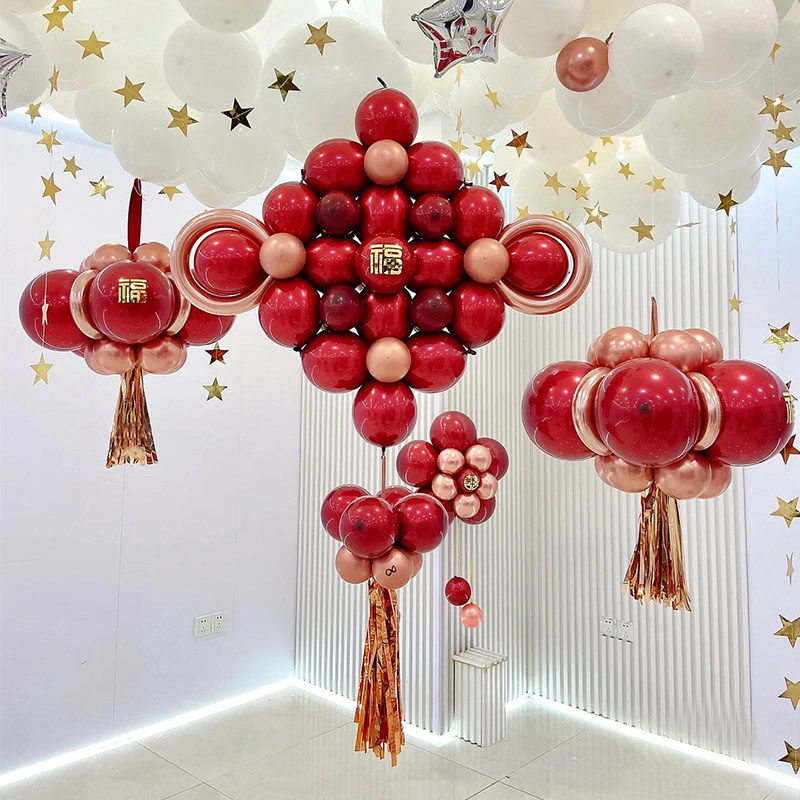 中国结气球灯笼装饰场景布置