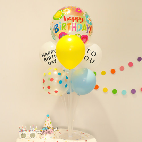 儿童周岁桌飘气球生日装饰场景