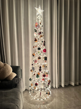 小红书圣诞树2025新款家用target同款可伸缩折叠节装饰品场景布置