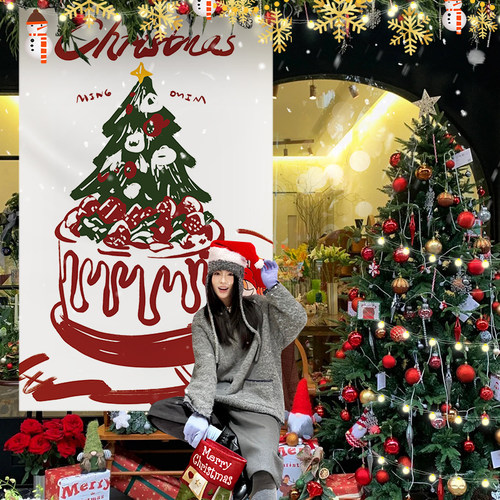 圣诞节场景氛围布置挂布