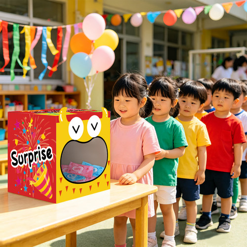 开学季儿童幼儿园跳蚤市场抽奖箱