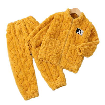 秋冬季儿童法兰绒睡衣套装