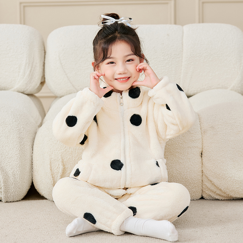 儿童睡衣法兰绒家居服套装