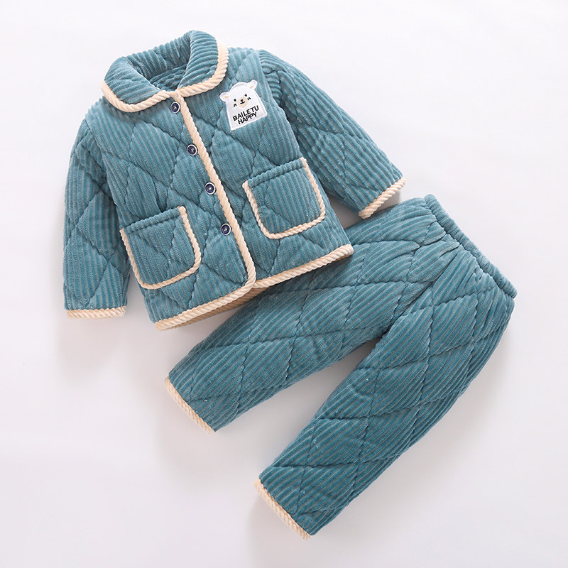 冬季儿童法兰绒睡衣男童男孩加厚款夹棉女童宝宝珊瑚绒家居服套装,童装/婴儿装/亲子装,家居服套装,淘宝优惠券,粉丝福利购,淘宝优惠卷