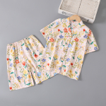 夏季儿童睡衣男童女童棉绸空调服短袖绵绸宝宝女孩家居服薄款套装