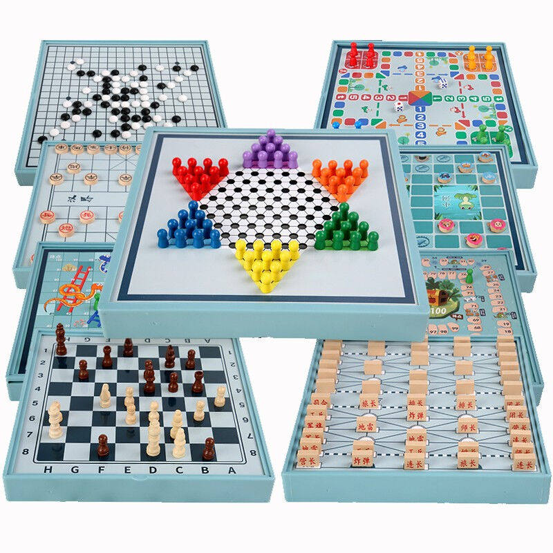 十五合一多功能游戏棋男女孩飞行棋五子棋跳棋斗兽棋亲子桌游桌面