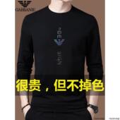 t恤衫 意大利 正品 新款 桑蚕丝长袖 春秋季 卫衣男打底衫 男士 休闲薄款