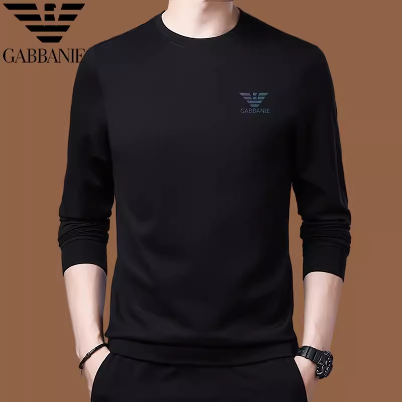 正品意大利 男士纯棉圆领卫衣春秋季新款中青年长袖T恤打底衫上衣,男装,T恤,淘宝优惠券,粉丝福利购,淘宝优惠卷