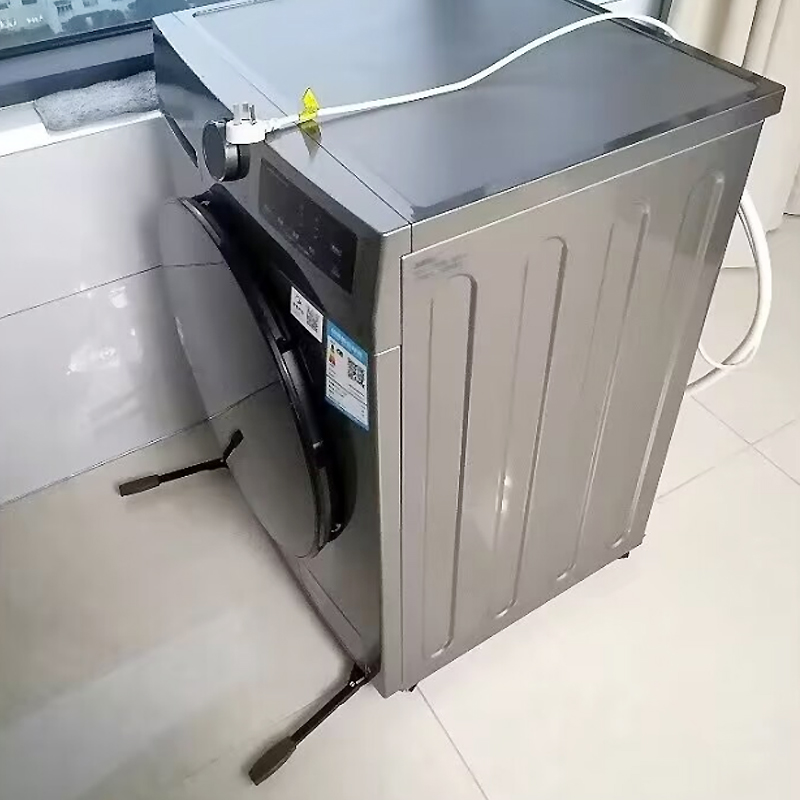滚筒洗衣机专用不锈钢移动滑轮底座超薄隐形升降不锈钢防震固定架