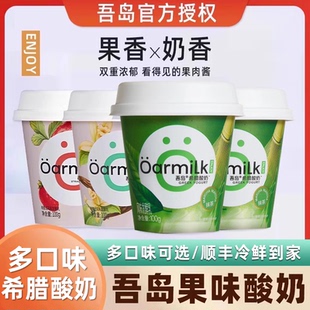 Oarmilk吾岛希腊酸奶乐趣果味100g小杯草莓香草椰子低温早餐酸奶