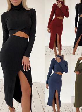 autumn winter dresses for women sexy vintage long sleeeve