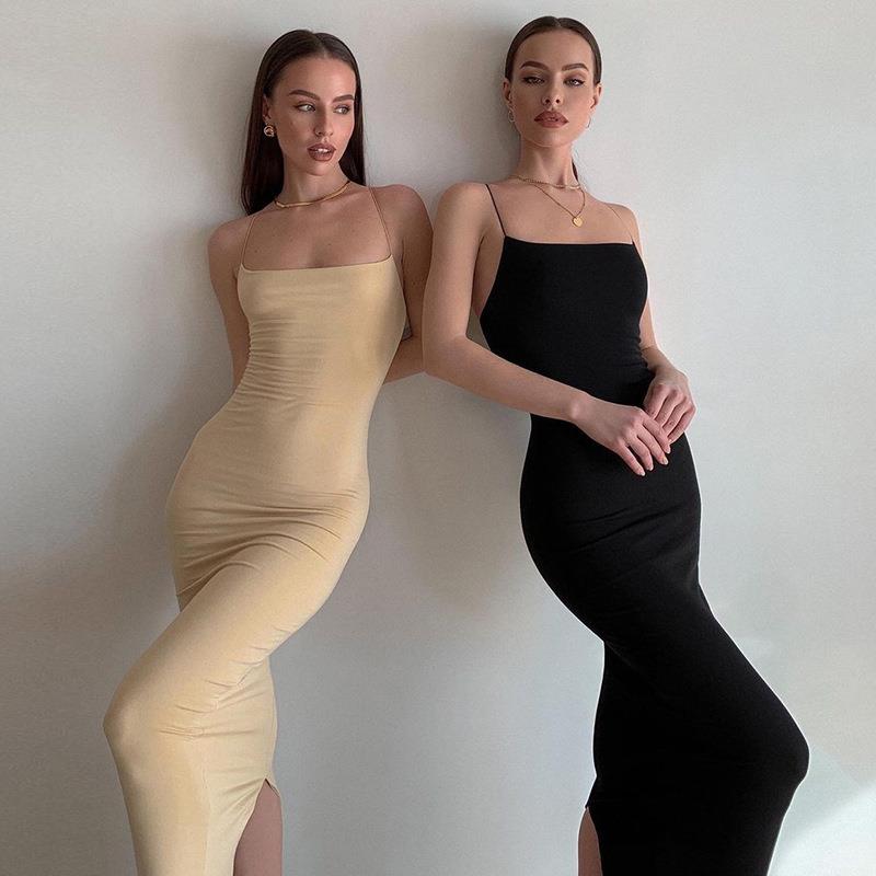 slimming dress and for women simple slit women fashionable