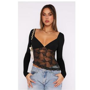 hot color stitching top for two Pure girl sexy lace piece