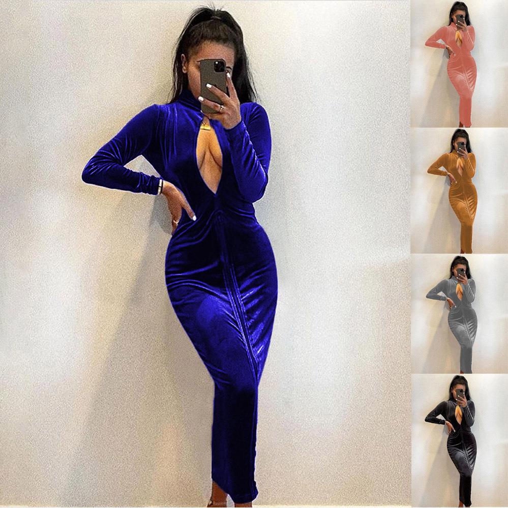 Fashion dress long slim evening skirt sexy temperament