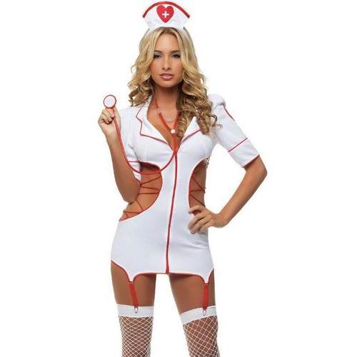 three-point lingerie nurse temptation role-playing uniform