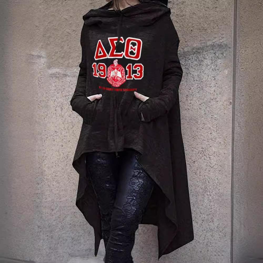 womens hooded sweatshirt halloween bad pattern long