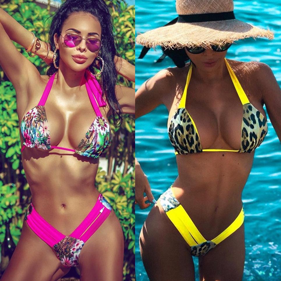 Bikini Leopard Print Womens Two-Piece Swimsuit