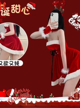 Plus size Christmas outfit red dress slim fit girl suit